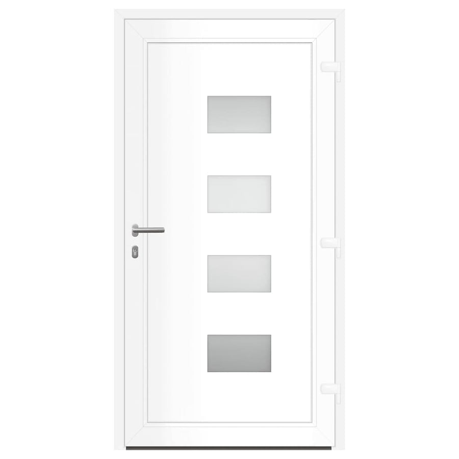 Voordeur 110X210 Cm Aluminium En Pvc Wit