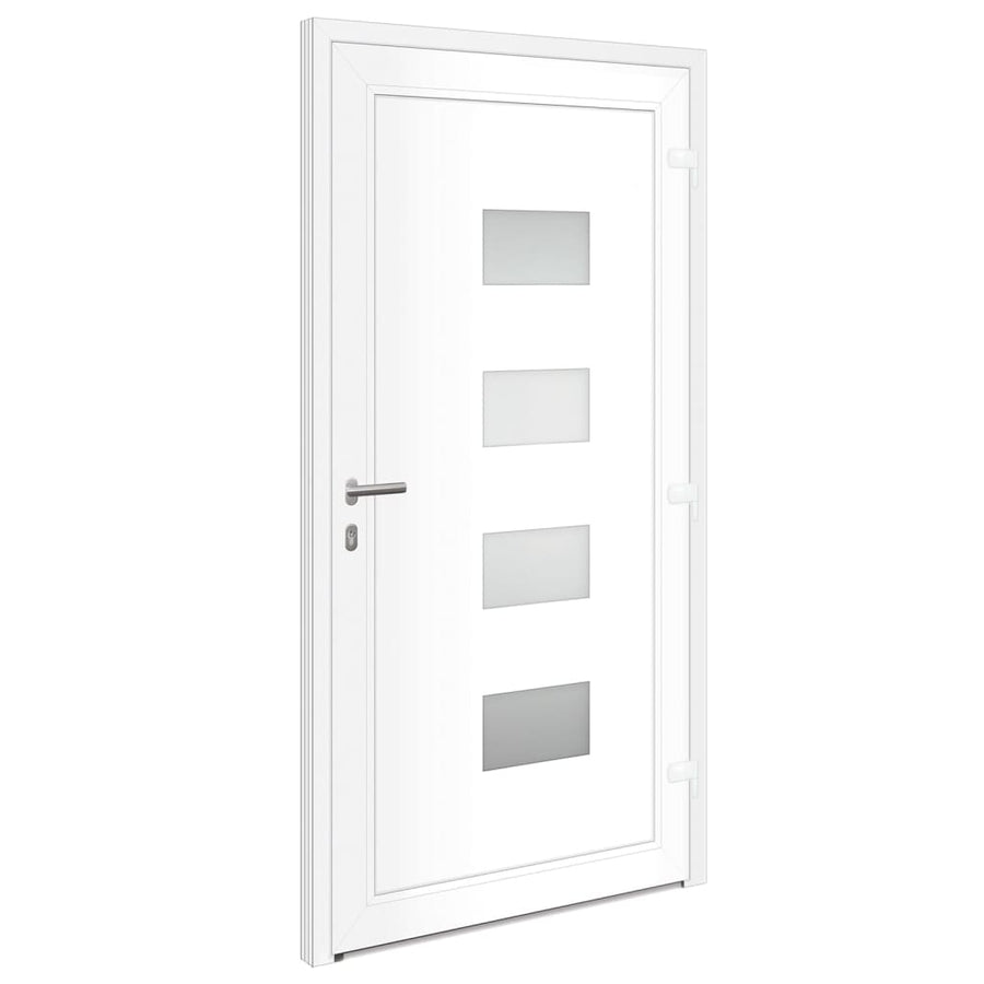 Voordeur 110X210 Cm Aluminium En Pvc Wit