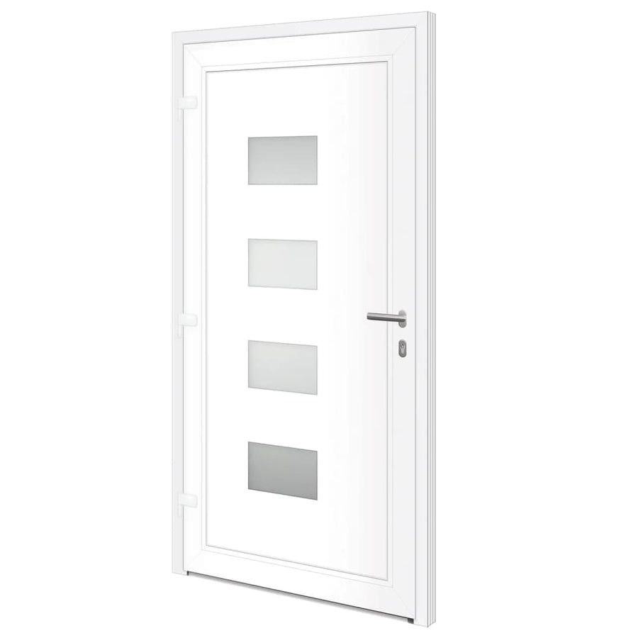 Voordeur 100X200 Cm Aluminium En Pvc Wit