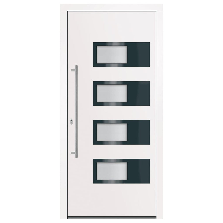 Voordeur 100X210 Cm Aluminium En Pvc Wit