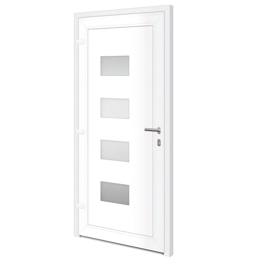 Voordeur 100X210 Cm Aluminium En Pvc Wit