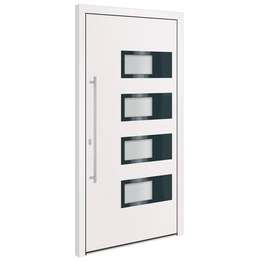 Voordeur 110X210 Cm Aluminium En Pvc Wit
