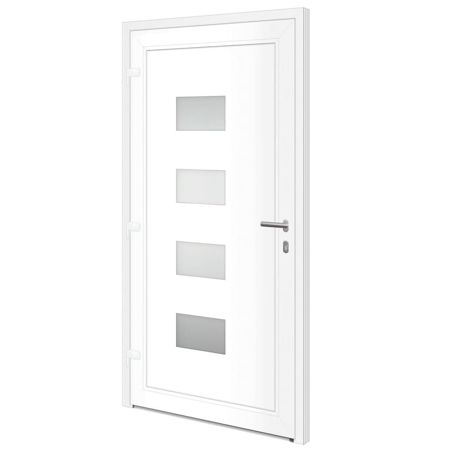 Voordeur 110X210 Cm Aluminium En Pvc Wit