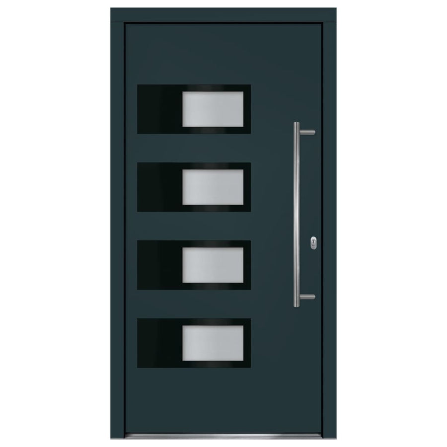 Voordeur 100X200 Cm Aluminium En Pvc Antracietkleurig