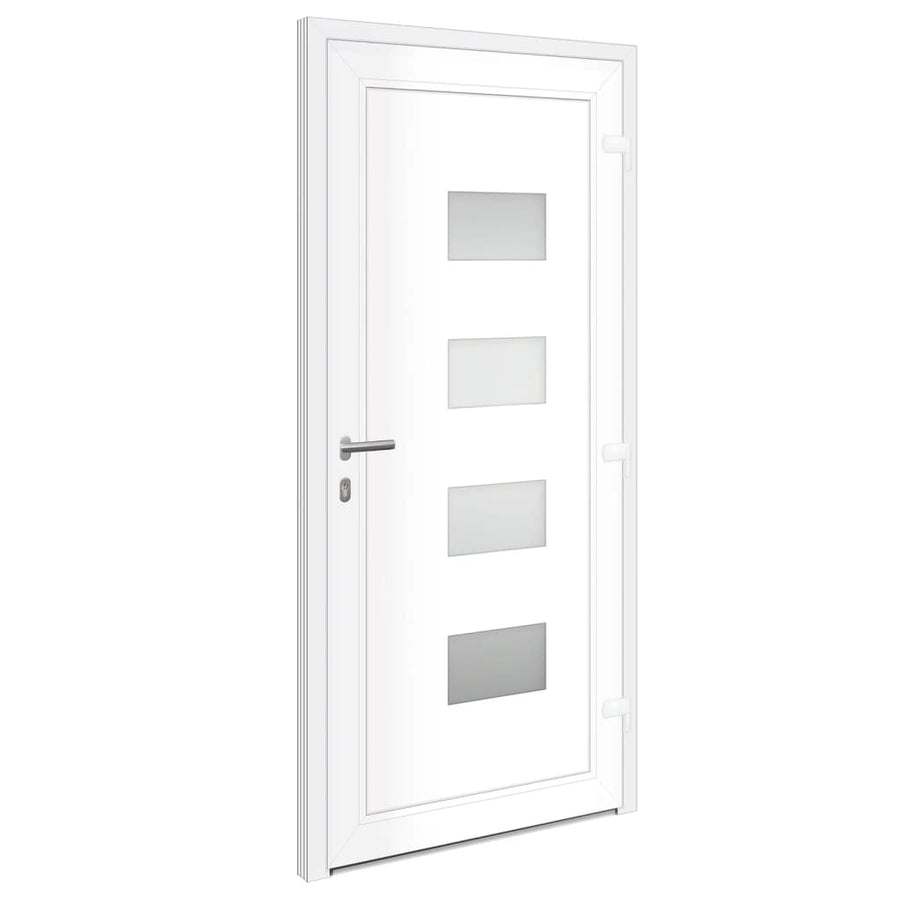 Voordeur 100X210 Cm Aluminium En Pvc Antracietkleurig