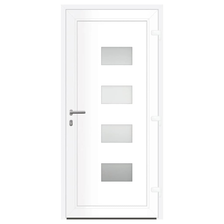 Voordeur 100X210 Cm Aluminium En Pvc Antracietkleurig