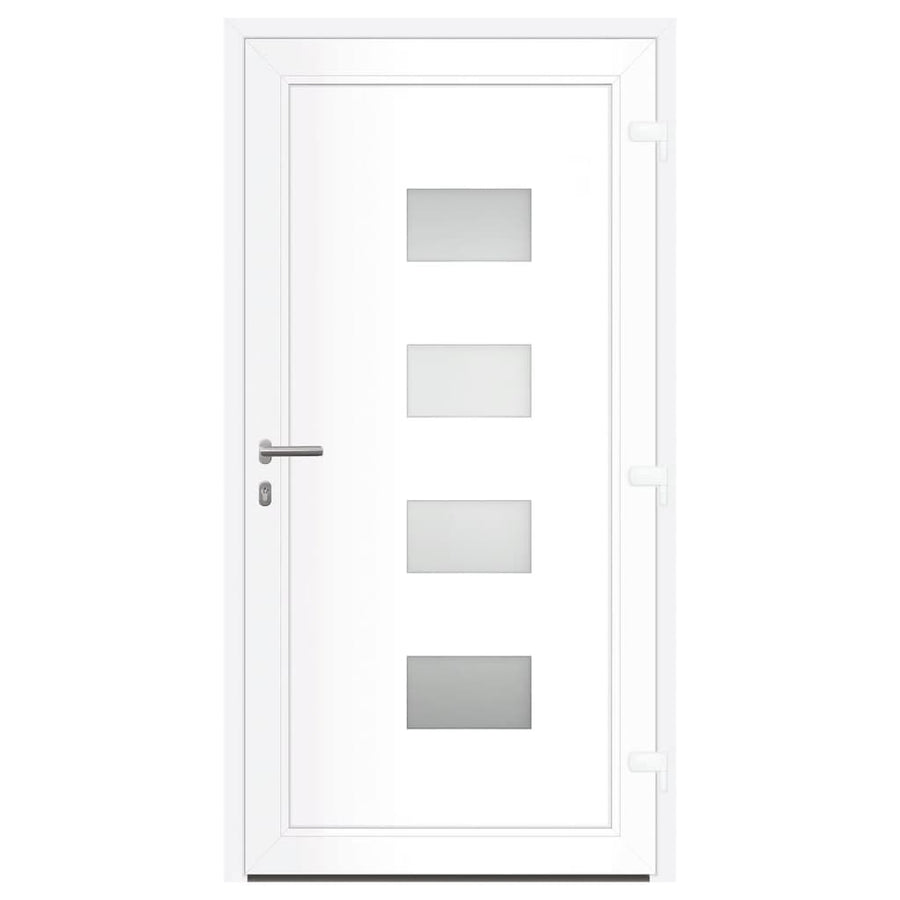 Voordeur 110X210 Cm Aluminium En Pvc Antracietkleurig