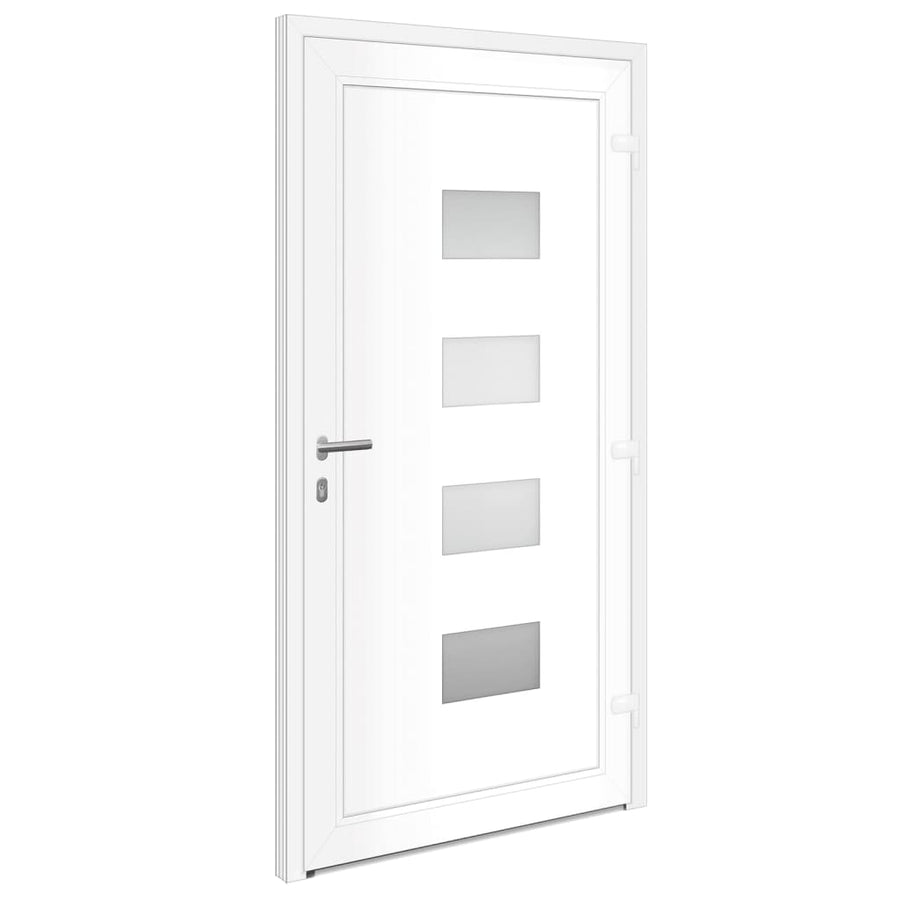 Voordeur 110X210 Cm Aluminium En Pvc Antracietkleurig