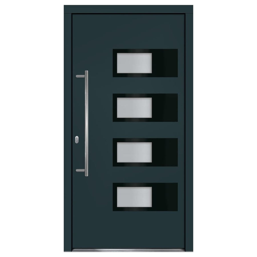 Voordeur 100X200 Cm Aluminium En Pvc Antracietkleurig
