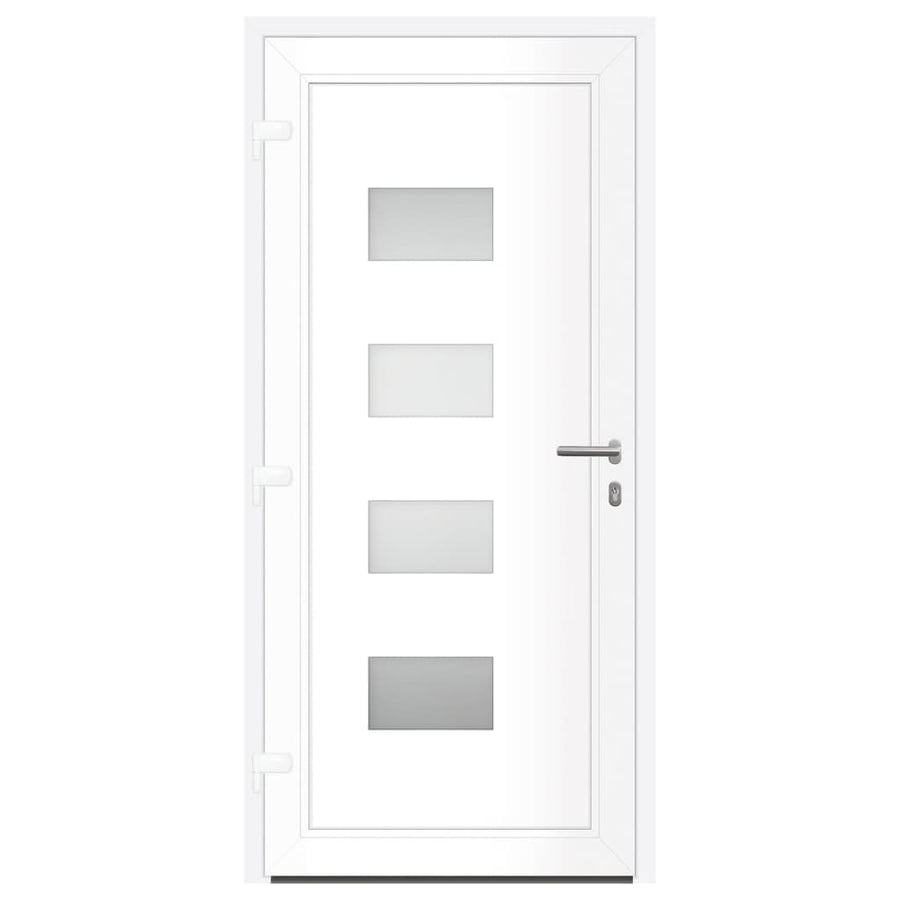Voordeur 100X210 Cm Aluminium En Pvc Antracietkleurig