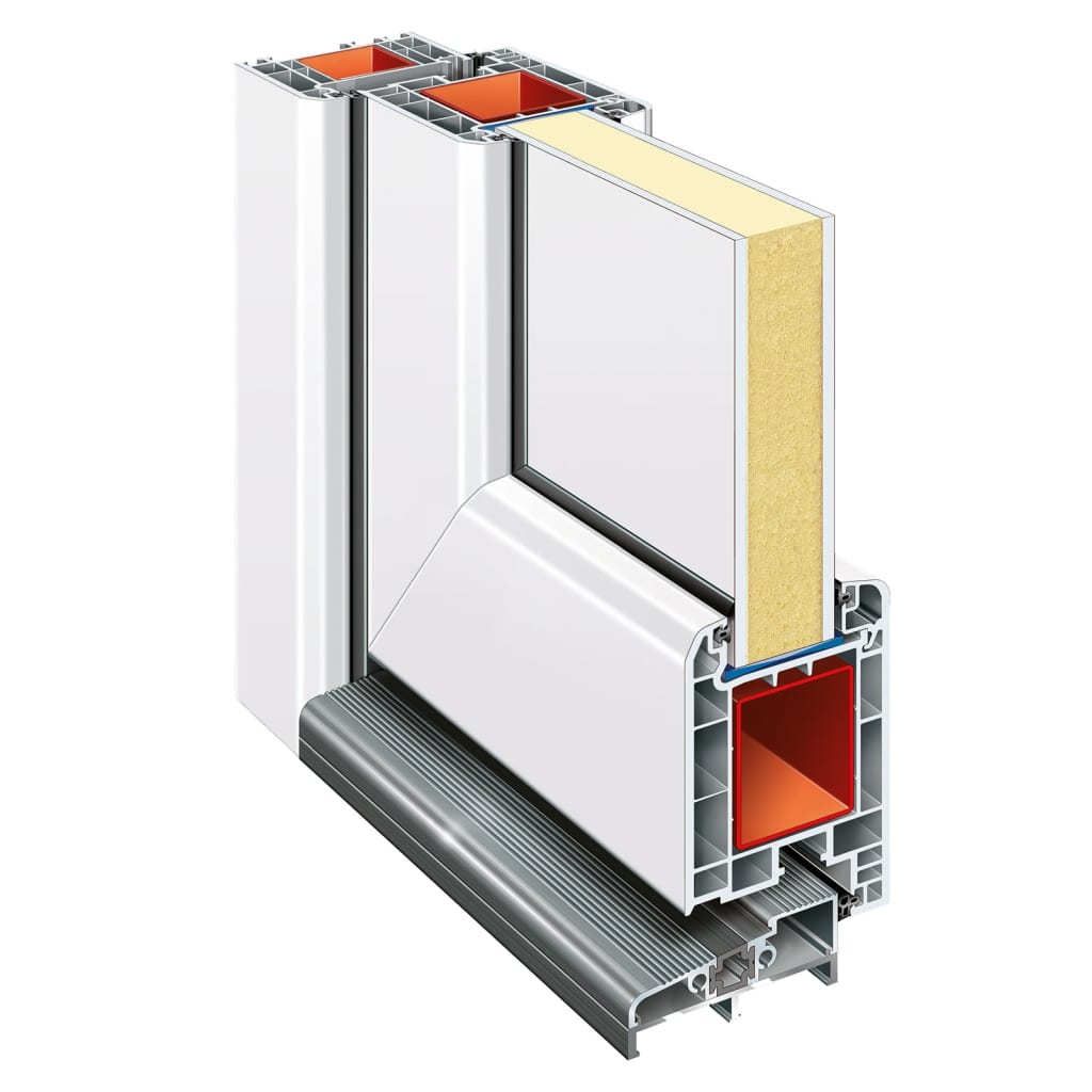 Voordeur 108x200 cm PVC wit 108 x 200 cm Rechts