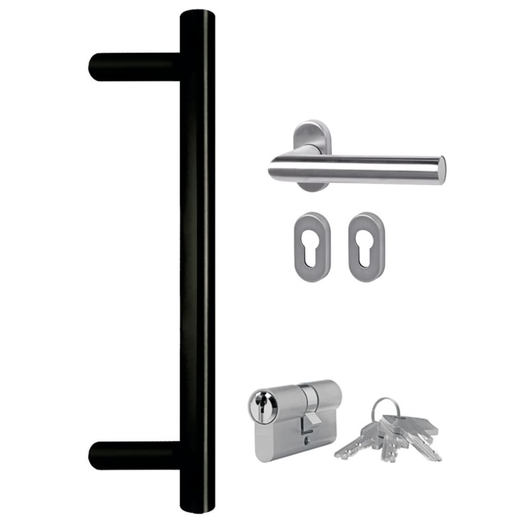 Voordeur 88x200 cm PVC antracietkleurig 1 88 x 200 cm Antraciet