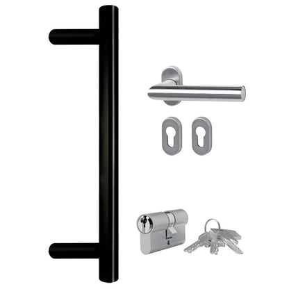 Voordeur 88x200 cm PVC antracietkleurig 1 88 x 200 cm Antraciet