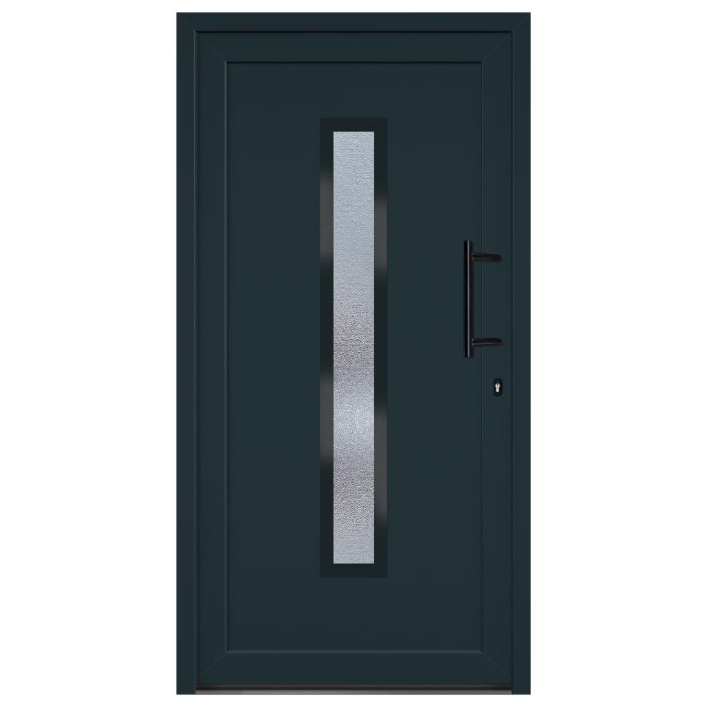 Voordeur 108x208 cm PVC antracietkleurig 1 108 x 208 cm Antraciet