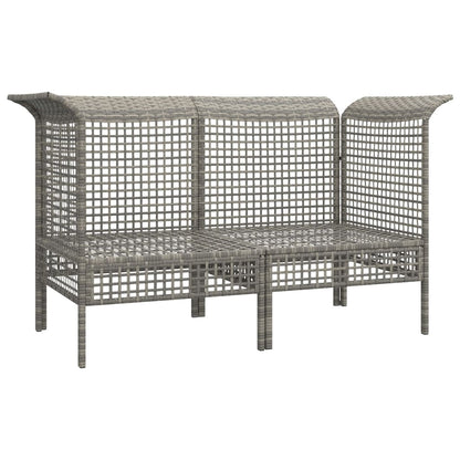 Tuinhoekbanken Met Kussens 2 St Poly Rattan Grijs Hoekbank (2 st)