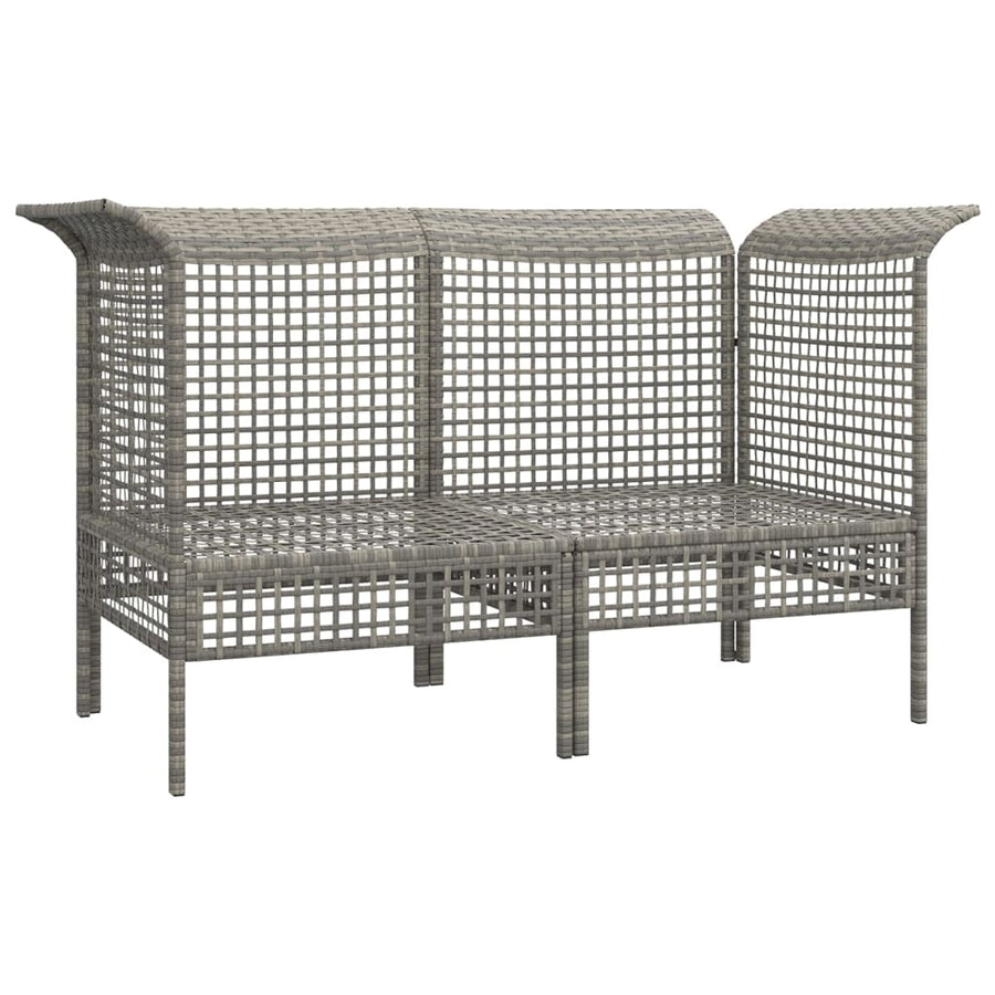 Tuinhoekbanken Met Kussens 2 St Poly Rattan Grijs Hoekbank (2 st)