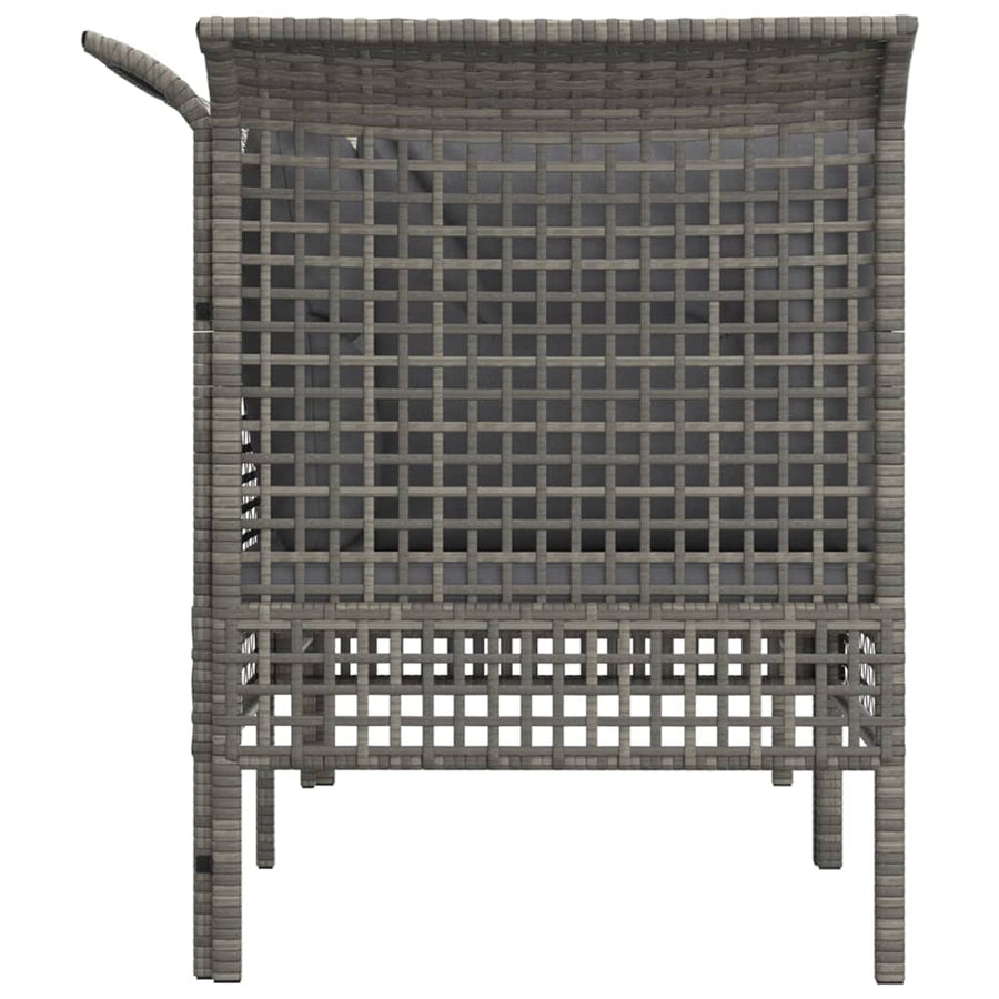 Tuinhoekbanken Met Kussens 2 St Poly Rattan Grijs Hoekbank (2 st)