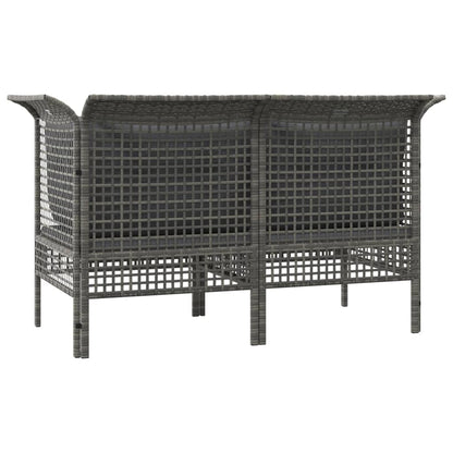 Tuinhoekbanken Met Kussens 2 St Poly Rattan Grijs Hoekbank (2 st)