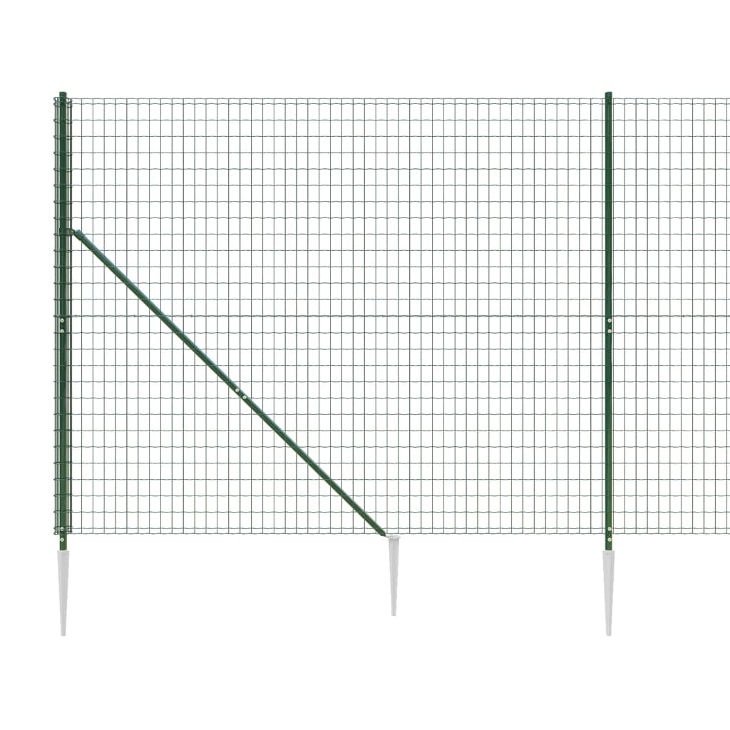 Draadgaashek met grondankers 1,4x25 m groen 1.4 x 25 m Groen
