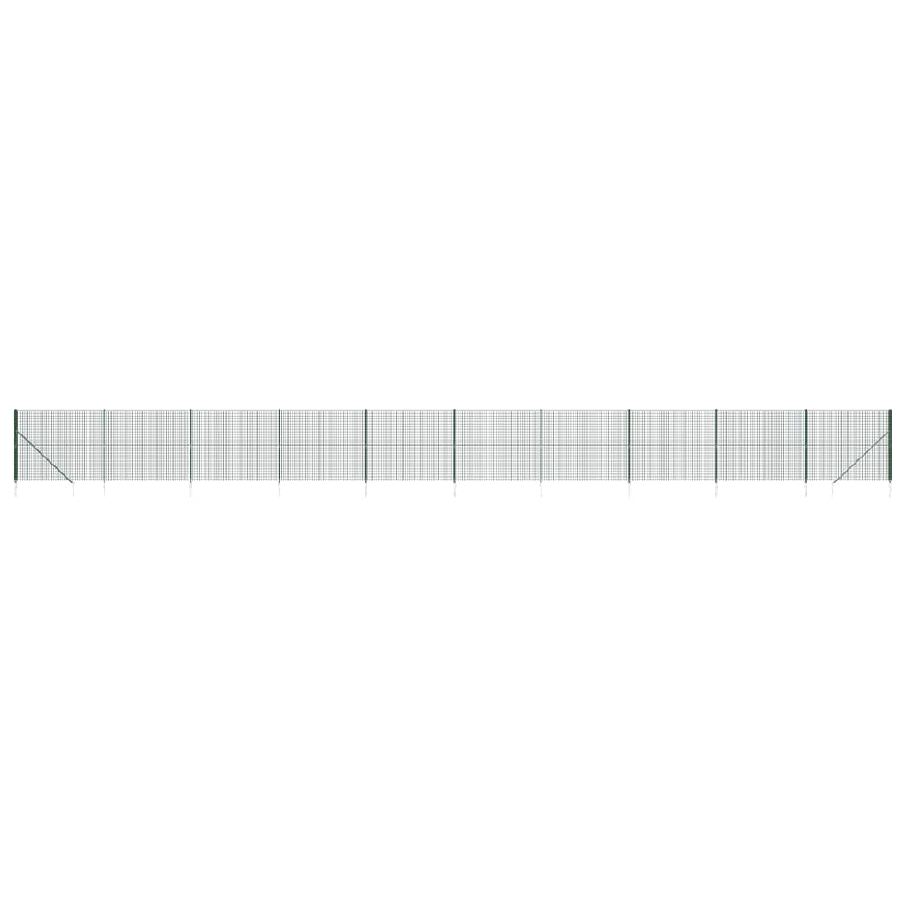 Draadgaashek met grondankers 1,6x25 m groen 1.6 x 25 m Groen