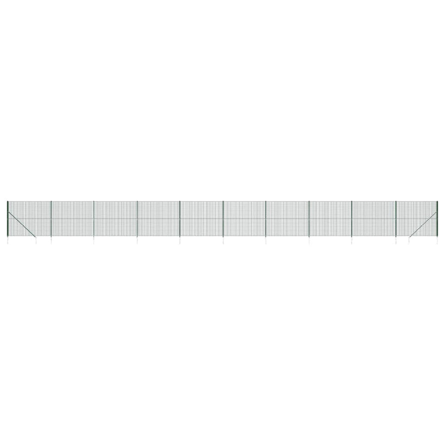 Draadgaashek met grondankers 1,6x25 m groen 1.6 x 25 m Groen