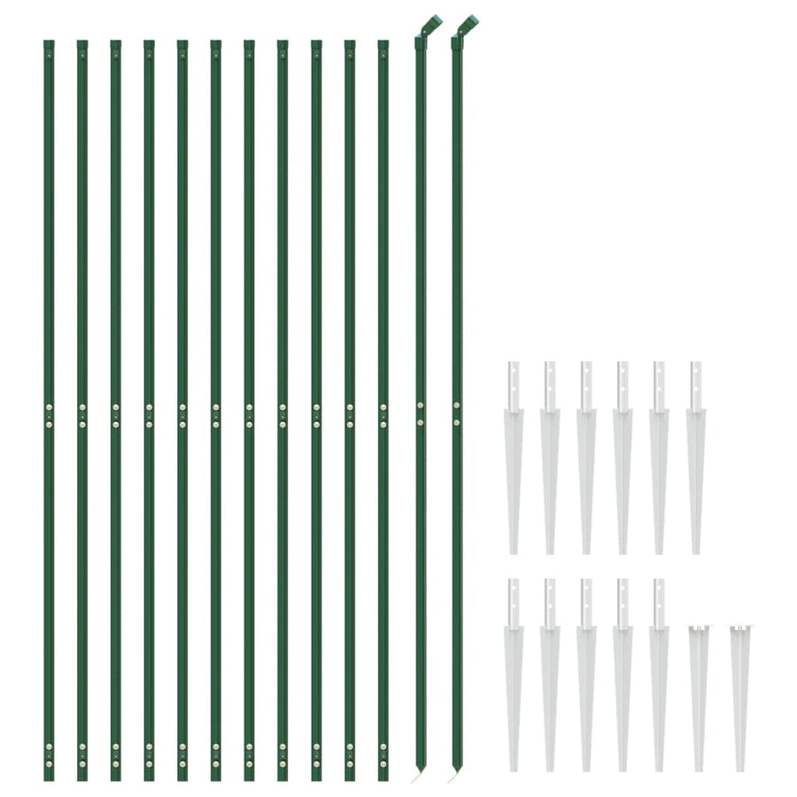 Draadgaashek met grondankers 1,6x25 m groen 1.6 x 25 m Groen