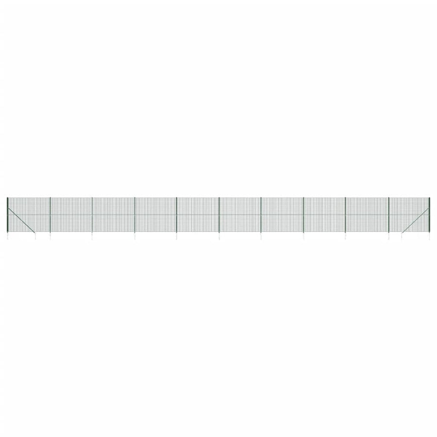 Draadgaashek met grondankers 2,2x25 m groen 2.2 x 25 m Groen