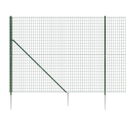 Draadgaashek met grondankers 2,2x25 m groen 2.2 x 25 m Groen