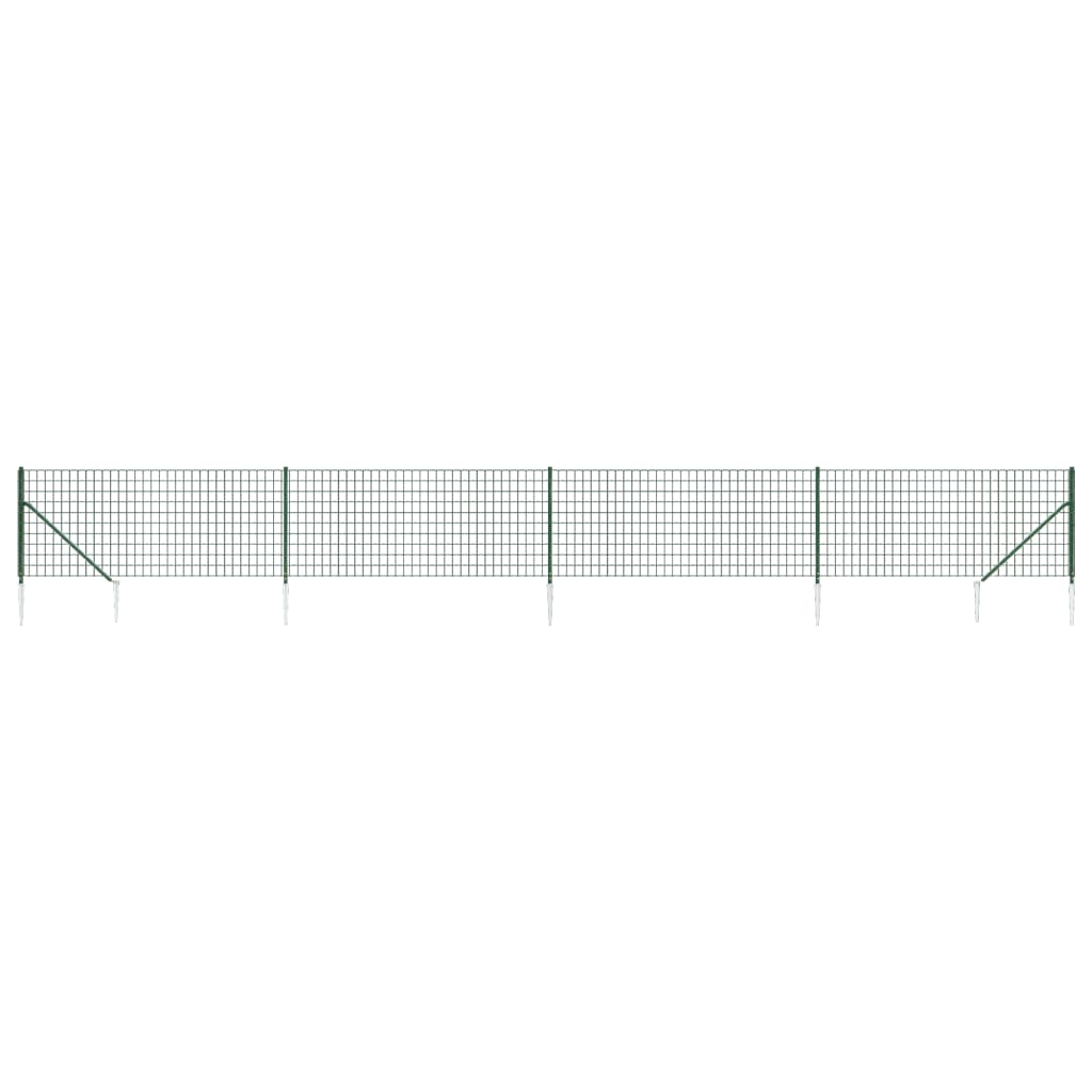 Draadgaashek met grondankers 1x10 m groen 1 x 10 m Groen