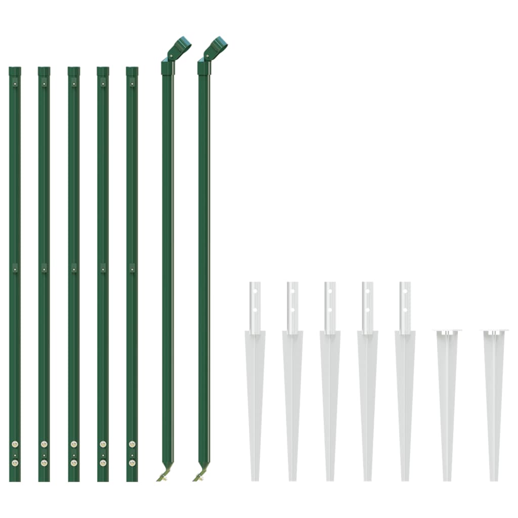 Draadgaashek met grondankers 1x10 m groen 1 x 10 m Groen