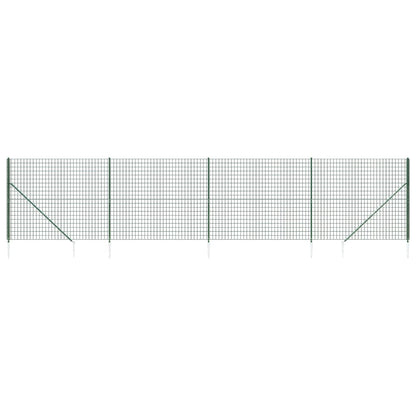 Draadgaashek met grondankers 1,4x10 m groen 1.4 x 10 m Groen