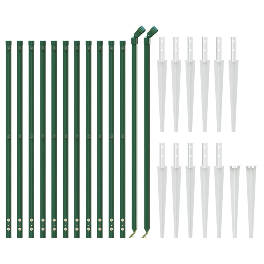 Draadgaashek met grondankers 0,8x25 m groen 0.8 x 25 m Groen