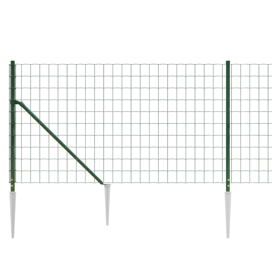 Draadgaashek met grondankers 0,8x25 m groen 0.8 x 25 m Groen