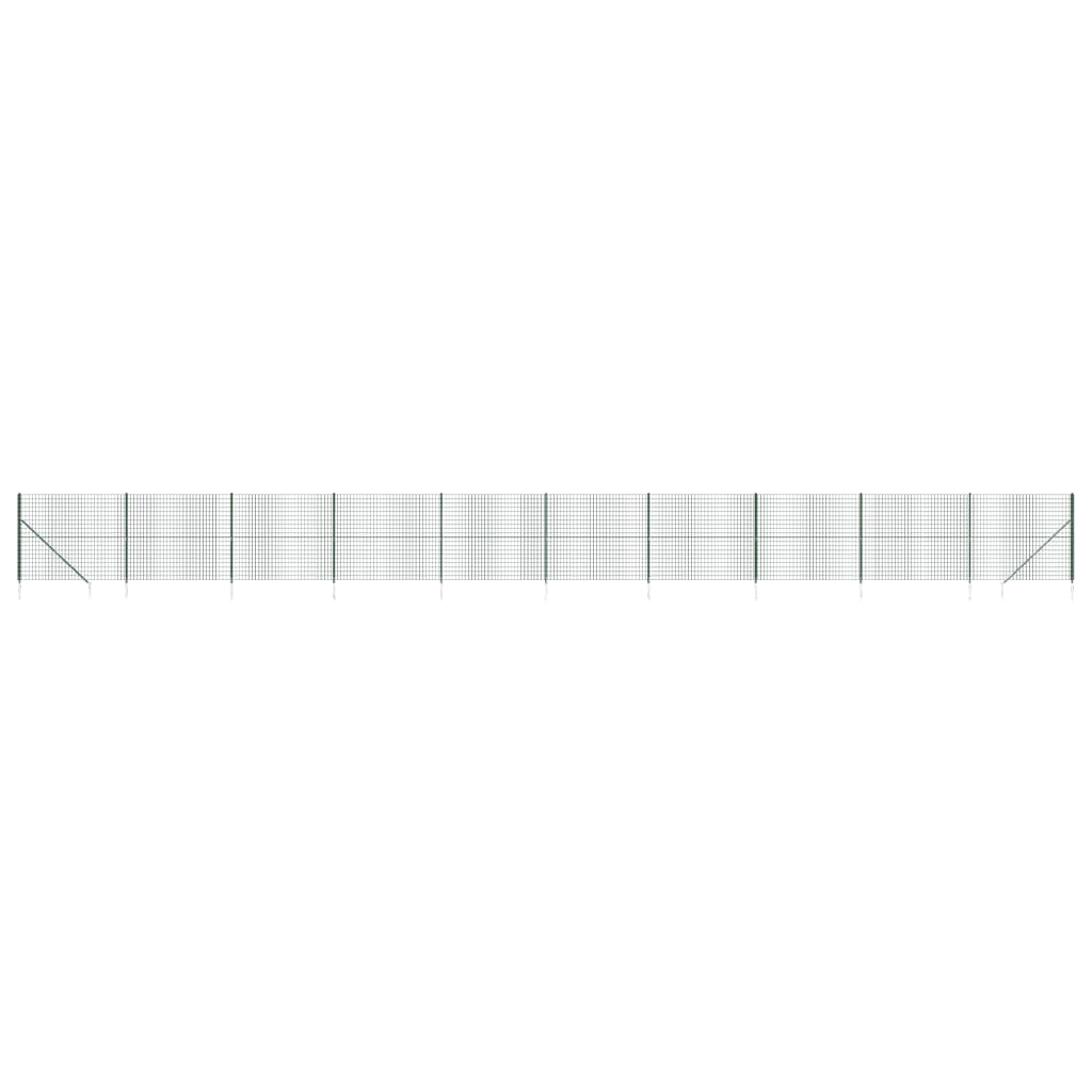 Draadgaashek met grondankers 1,6x25 m groen 1.6 x 25 m Groen