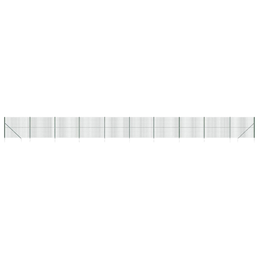 Draadgaashek met grondankers 1,6x25 m groen 1.6 x 25 m Groen