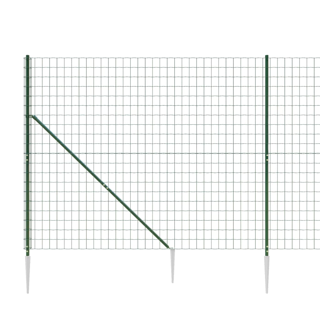 Draadgaashek met grondankers 1,6x25 m groen 1.6 x 25 m Groen