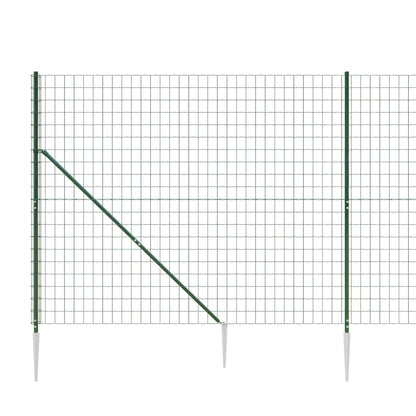 Draadgaashek met grondankers 1,6x25 m groen 1.6 x 25 m Groen