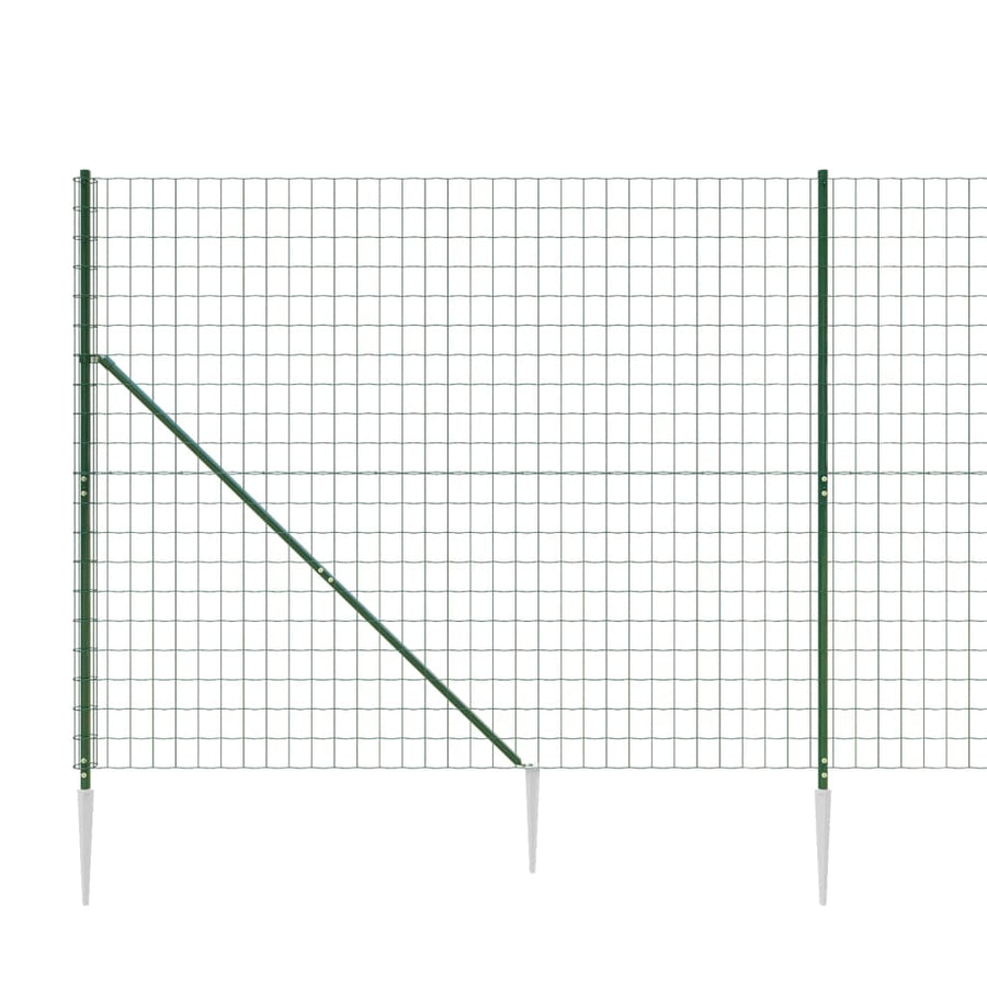 Draadgaashek met grondankers 1,6x25 m groen 1.6 x 25 m Groen