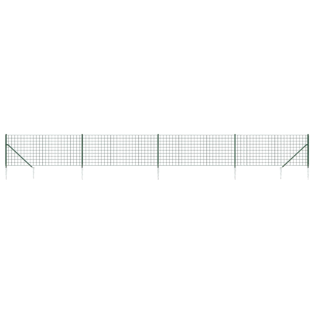 Draadgaashek met grondankers 0,8x10 m groen
