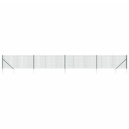 Draadgaashek met grondankers 1,1x10 m groen