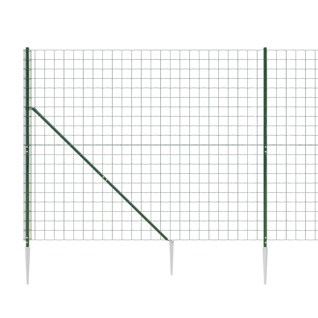 Draadgaashek met grondankers 1,8x25 m groen 1.8 x 25 m Groen