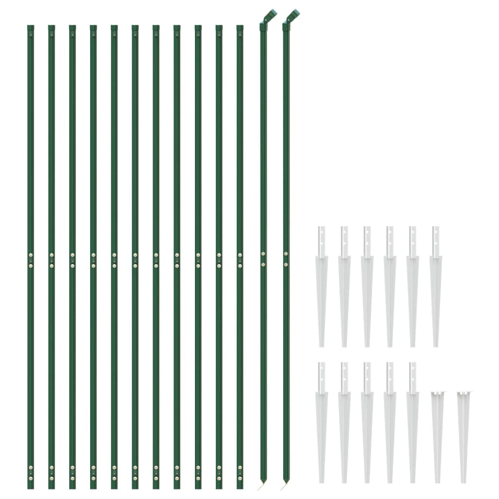 Draadgaashek met grondankers 2,2x25 m groen 2.2 x 25 m Groen