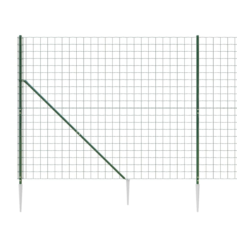 Draadgaashek met grondankers 2,2x25 m groen 2.2 x 25 m Groen