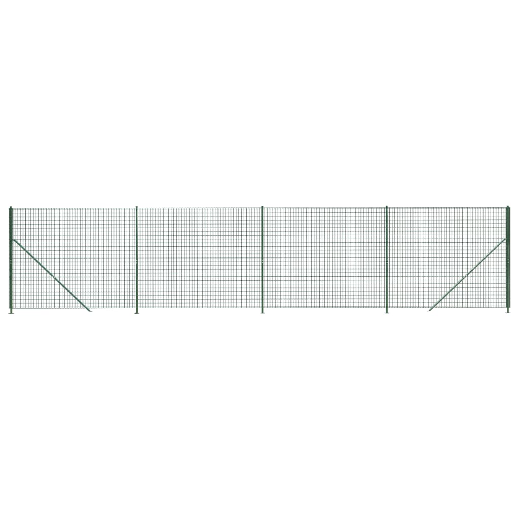 Draadgaashek met flens 1,4x10 m groen