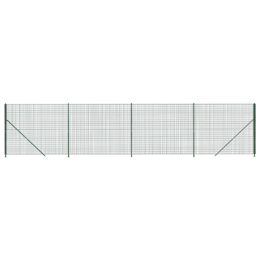 Draadgaashek met flens 1,4x10 m groen