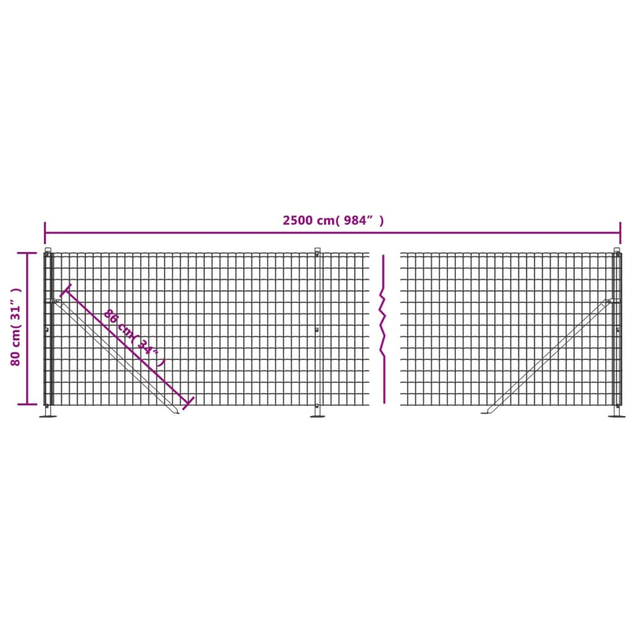 Draadgaashek Met Flens 0,8X25 M Groen
