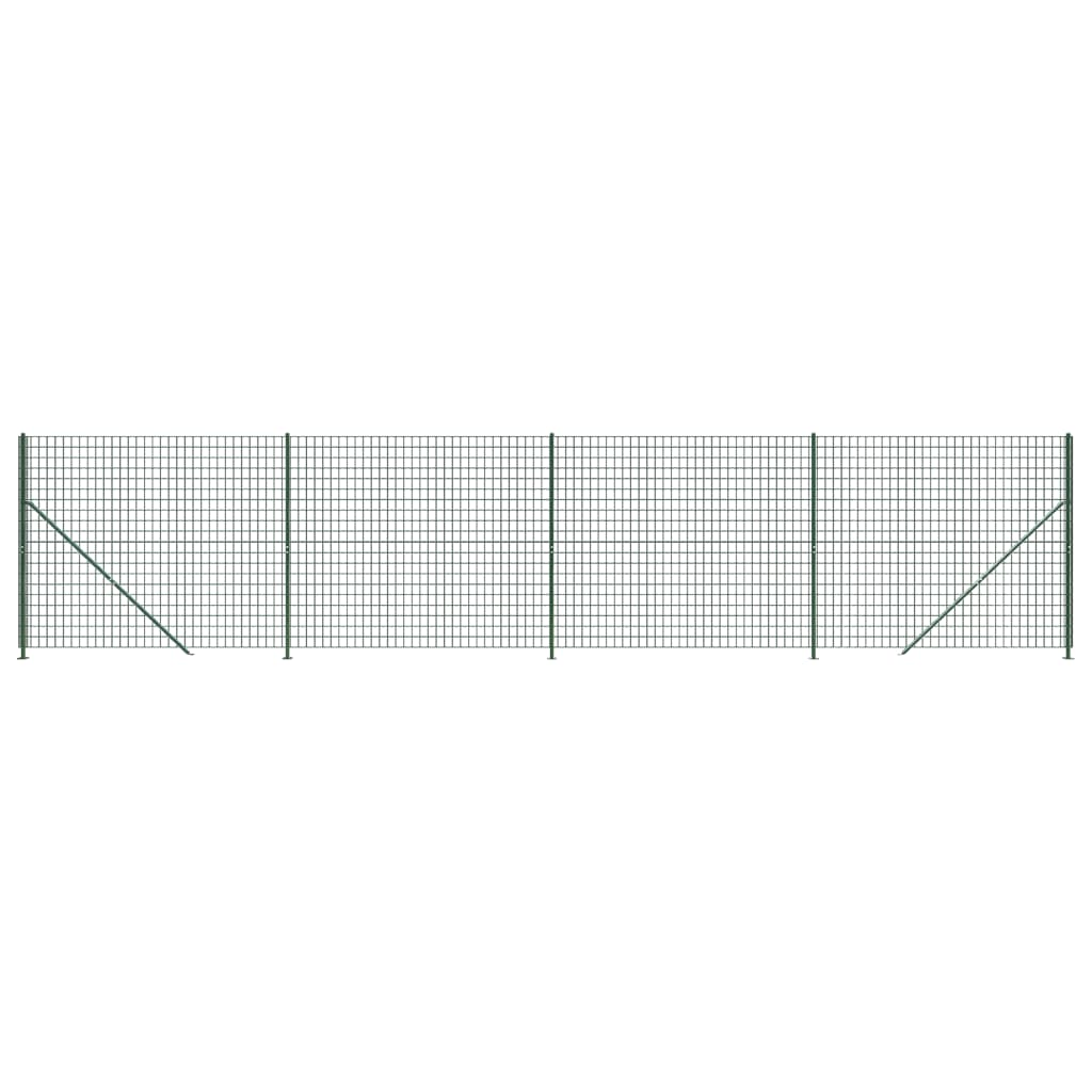 Draadgaashek met flens 1,6x10 m groen 1.6 x 10 m Groen