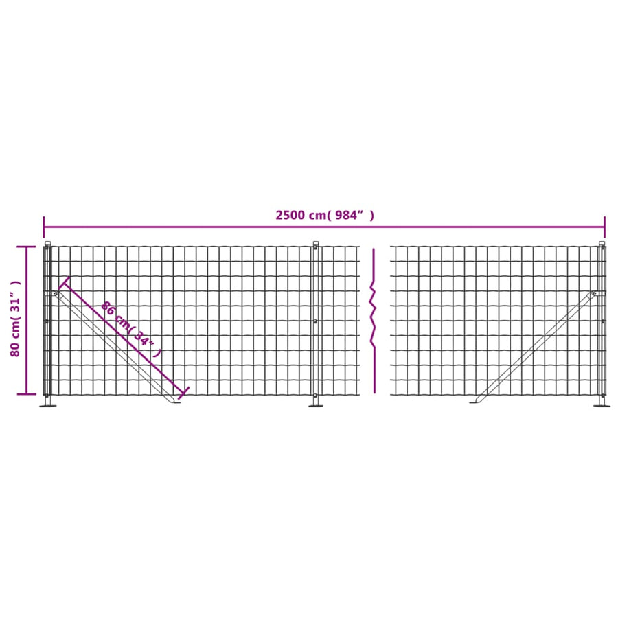 Draadgaashek Met Flens 0,8X25 M Groen