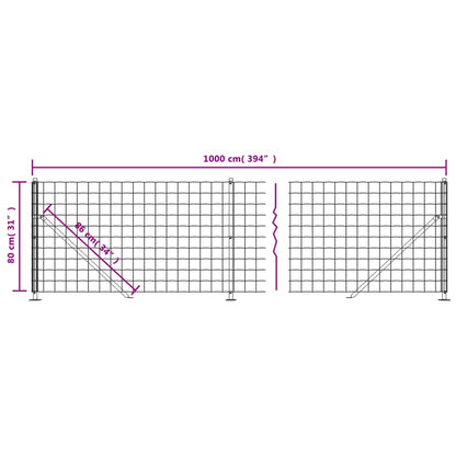 Draadgaashek met flens 0,8x10 m groen 0.8 x 10 m Groen