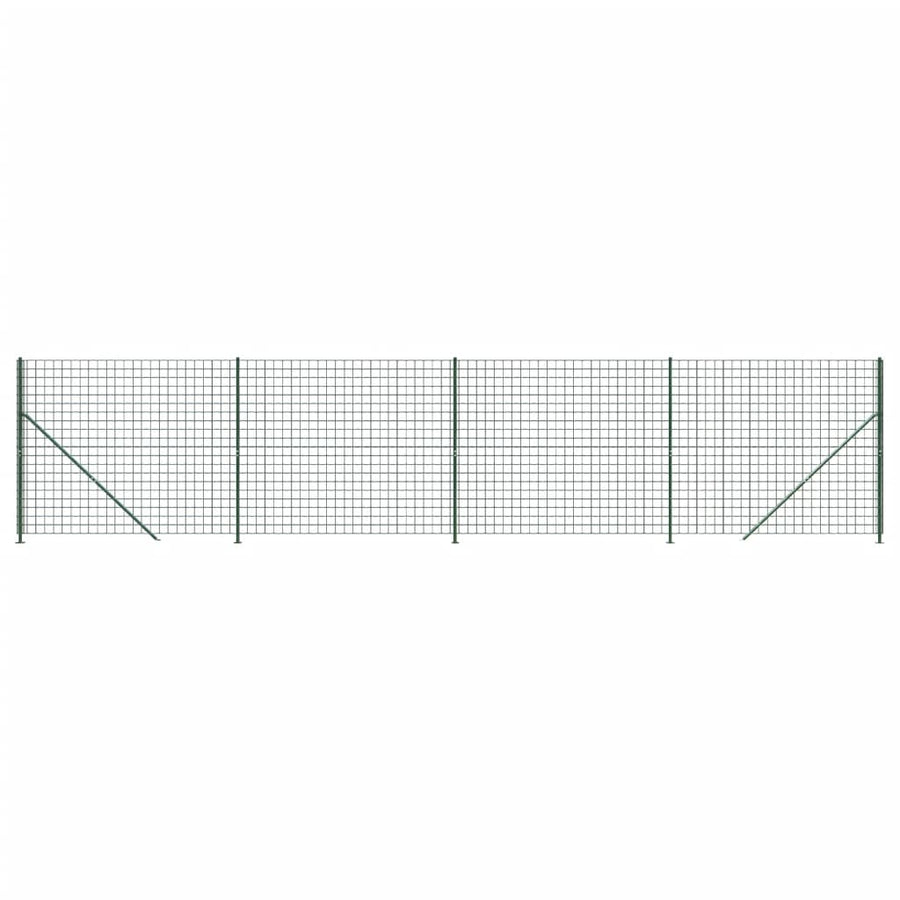 Draadgaashek met flens 1,4x10 m groen